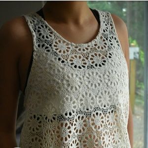 Floral see through tank